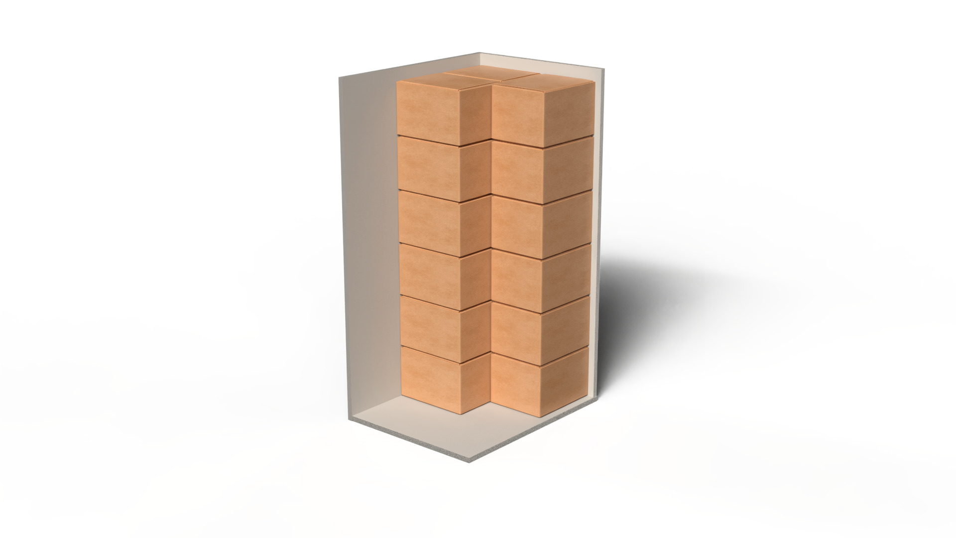 Opslagruimte van 2m³: ideaal voor tijdelijke opslag van dozen en persoonlijke spullen.